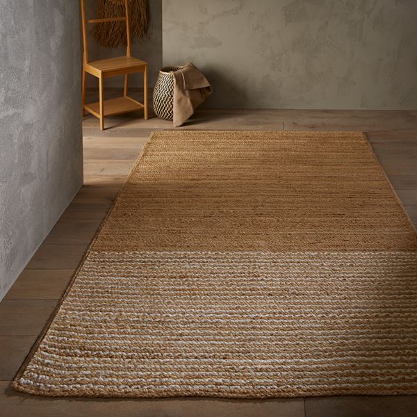 Naturals Stripes Jute & Cotton Flatweave - Natural